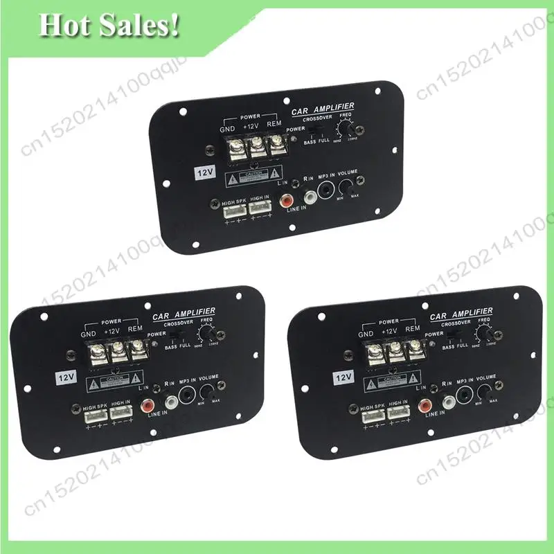 

-FDDT 3X Car Subwoofer Amplifier Board, 500W Subwoofer High Power Hifi Bass Amplifier Board DC 12V