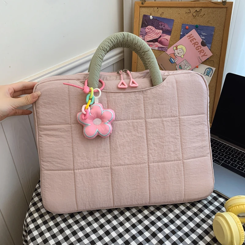 Niche Original Design Tote Bag Female 14/16 Inch Laptop Bag Hand Carry Large Capacity Commuting Handbag
