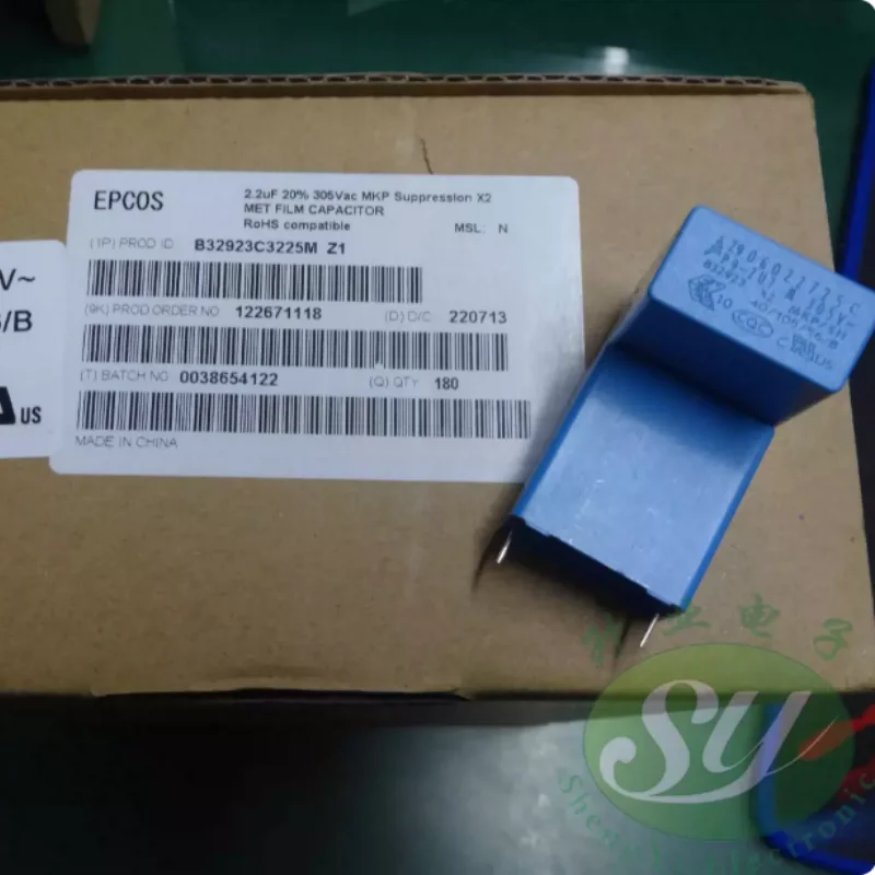 10pcs-100pcs EPCOS 2.2uf/305vAC 2u2 225 brand new boxed 22MM film capacitor B32923C3225M