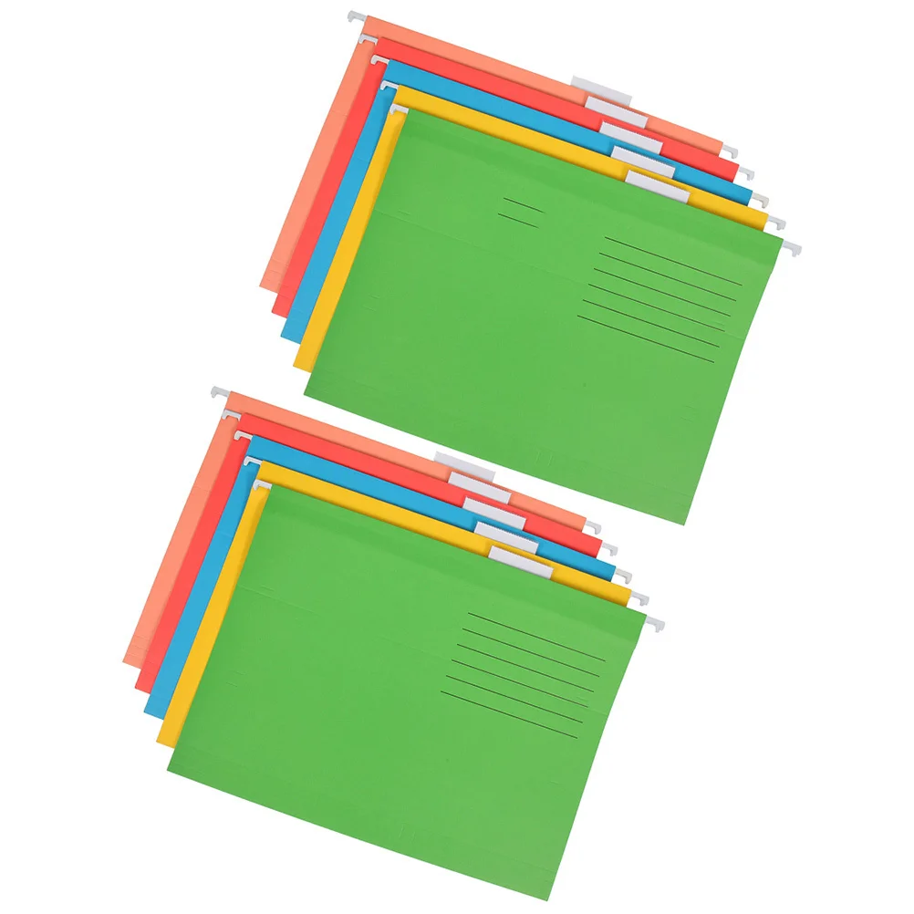 

10Pcs Hanging File Folders High-Grade Portable Office Filing Folder Storage Organizer Receipt Bill Holder Hanging File Folders