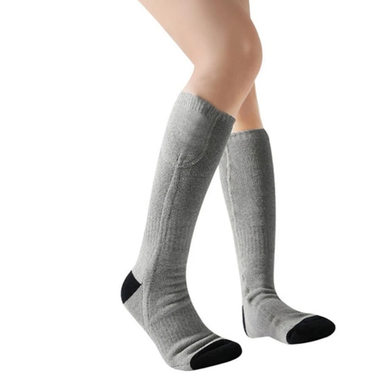 Q39E Rechargeable Feet Warmer Heated Sock for Men Women Winter Electric Heated Sock