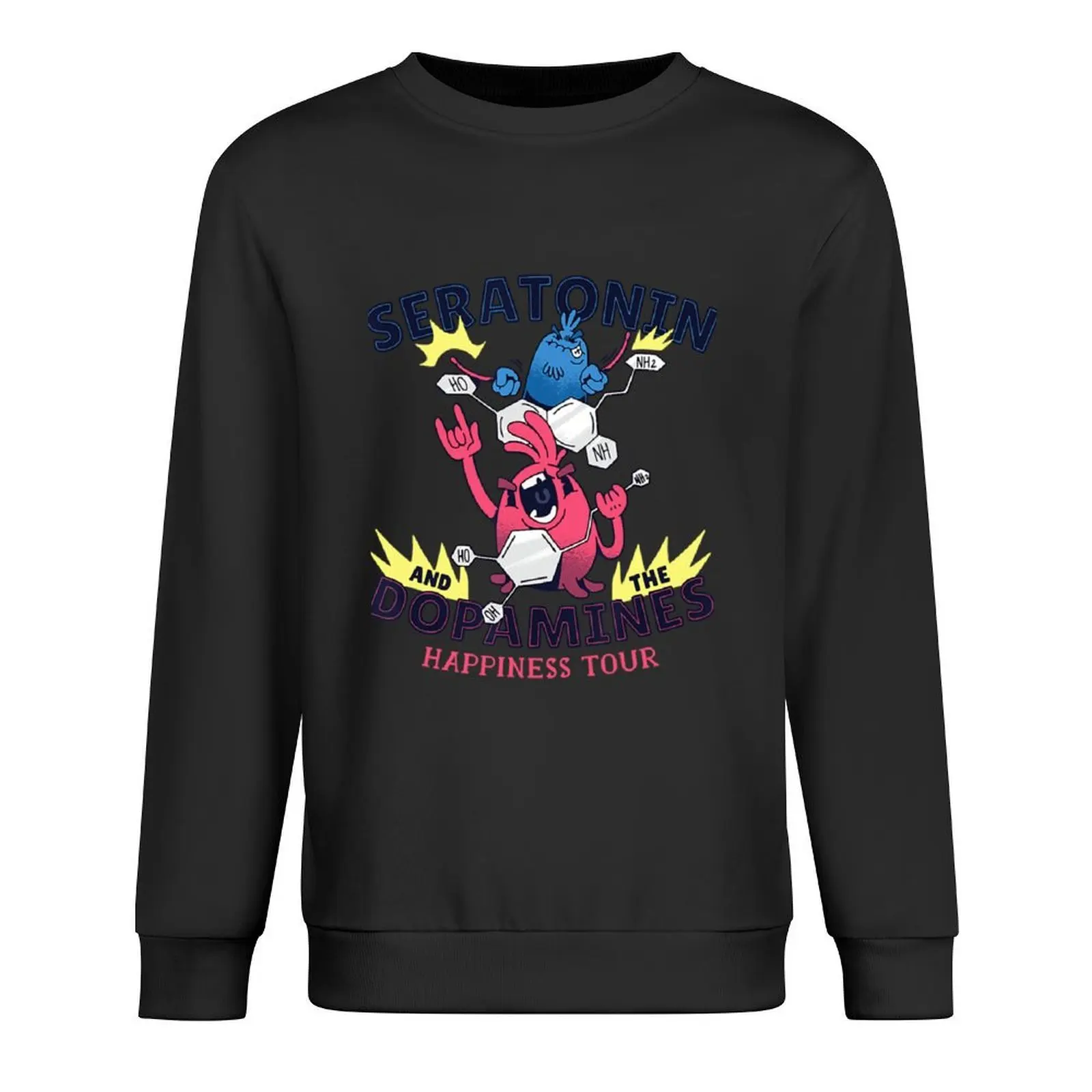 

Dopamine Seratonin Music Rock Band Guitar Drums Pullover graphic t shirts men tracksuit men winter clothes hooded sweatshirts
