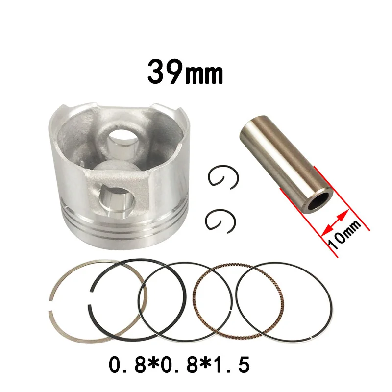 For Suzuki Let's4 V50 Lets4 Lets5 Let's5 Scooter Motorcycle Engine Piston Ring Kit STD +25 +50 Bore Size 39mm ~ 39.5mm Pin 10mm