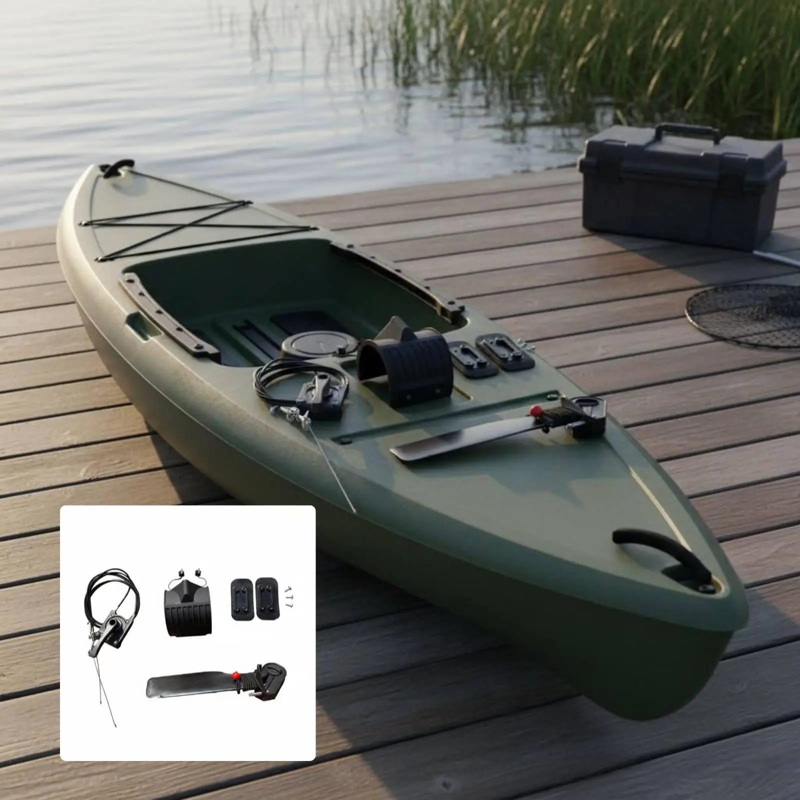 Fishing Kayak Rudder Kit Easy to Install Kayak Steering Steering System Stern Rudder Set Water Travel