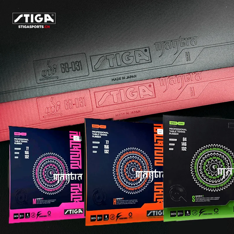 

STIGA MANTRA M / H / S Series Table Tennis Rubber Semi-tacky Pimples-in Offensive Ping Pong Rubber for Mid and Back Court