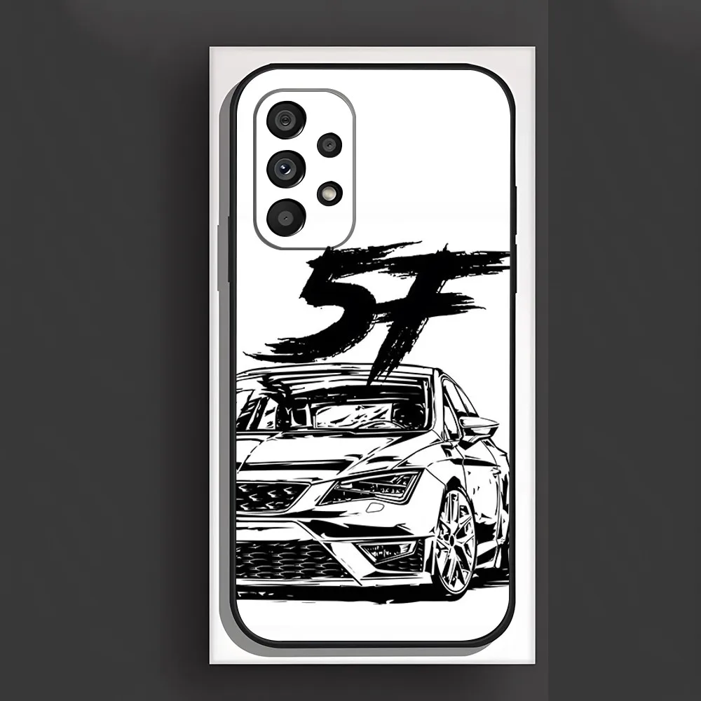 Leon Fr 5F-Vector Drawing Luxury Phone Case For Samsung S 24 23 22 21 20 plus ultra a M 34 54 53 luxury Black shell Cover