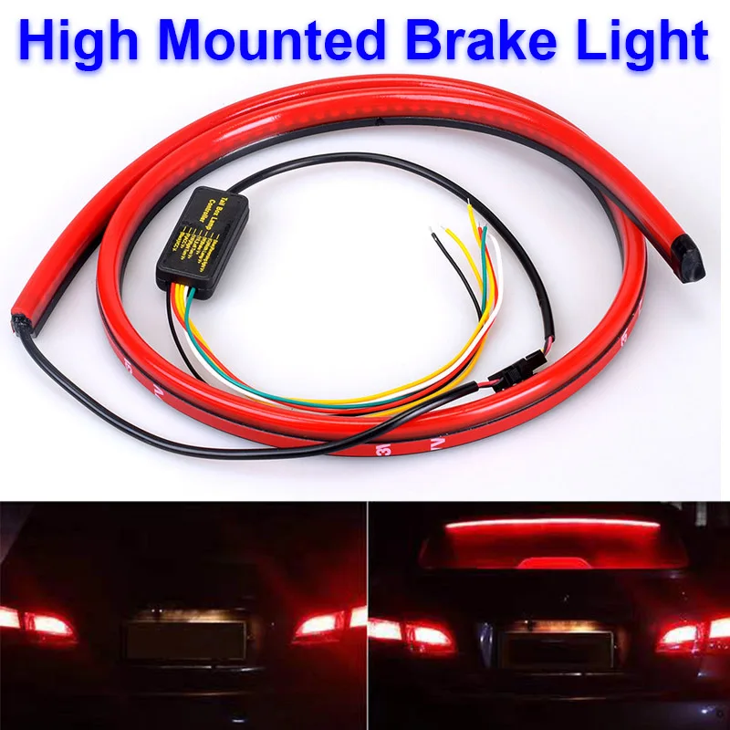 

Automotive LED High Mounted Brake Light Strip with Flow Light And Steering Multiple Functions Warning Light Bar for Cars