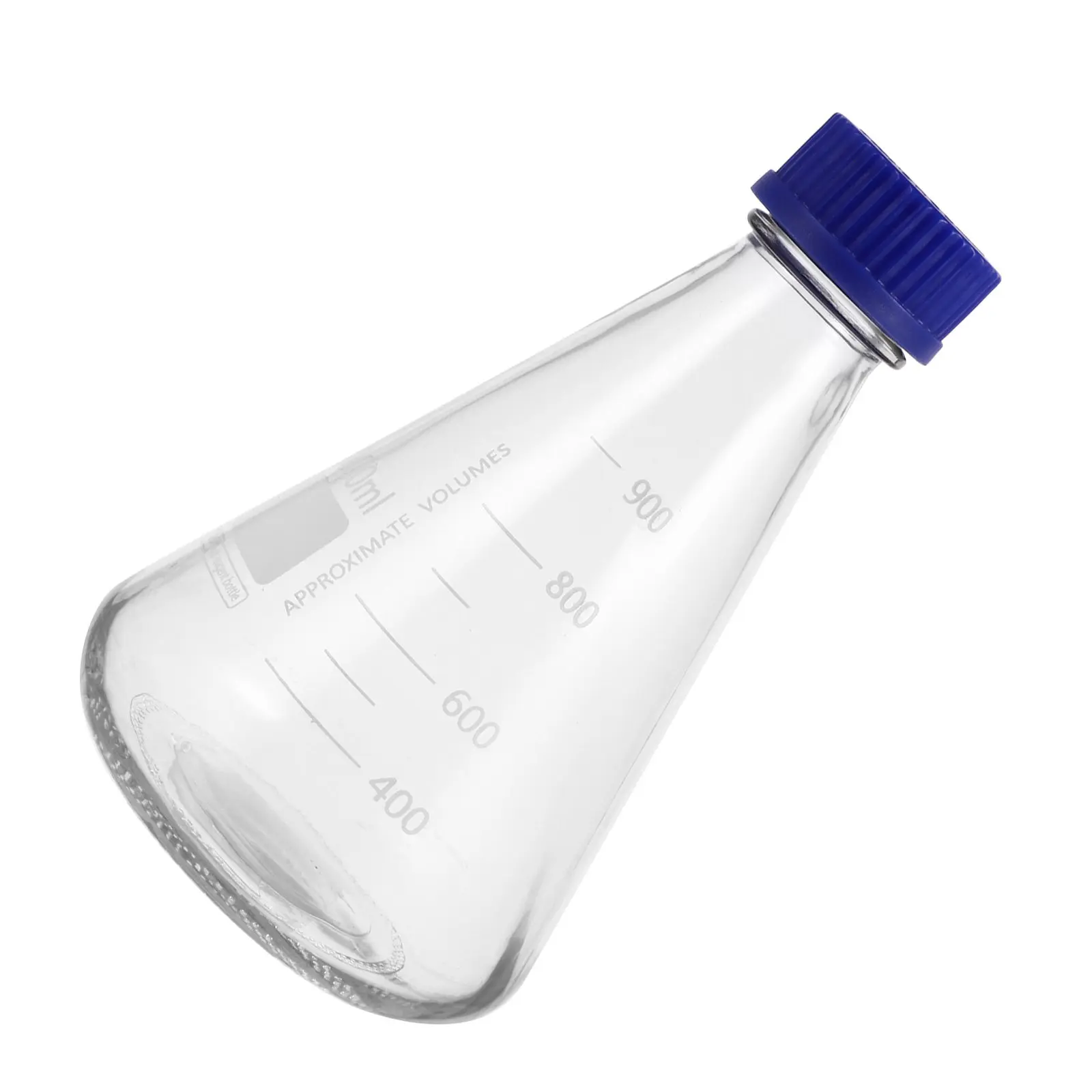 

1 шт. Прозрачная коническая колба из стекла, 1000 мл, лабораторная бутылка для реагентов, для химических экспериментов, с мерной шкалой, гладкая