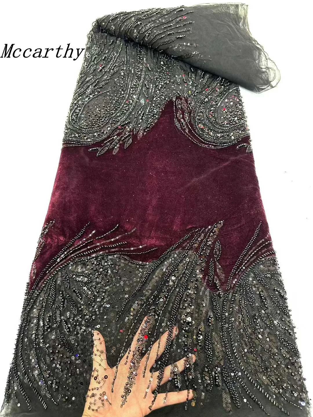 

African Lace Fabric 2026 High-Quality French Sequined Beaded Embroidered Lace Fabric Nigerian Mesh Lace Fabric Bridal Gown