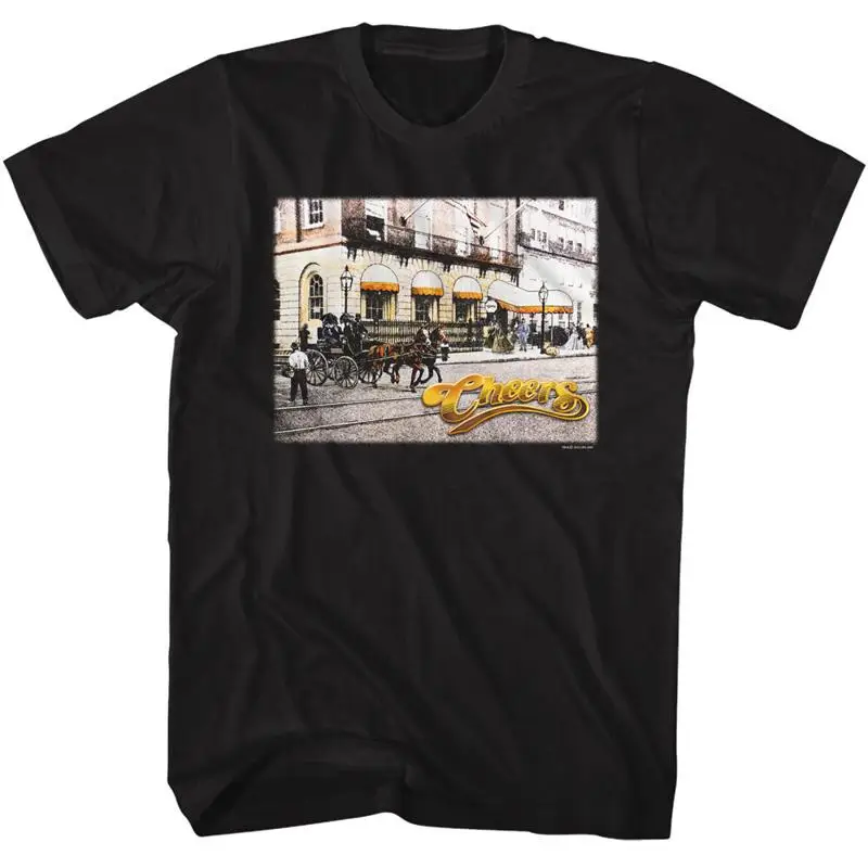 

Cheers TV Show Bar Street View Horse Carrige Men's T Shirt