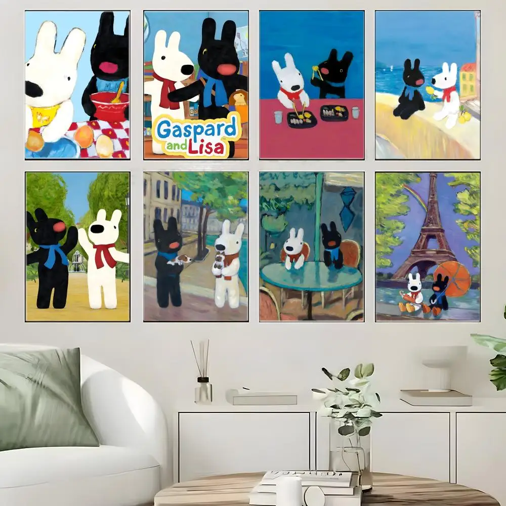 Póster de animación G-Gaspard y Lisa, decoración de pared resistente al agua y duradera para todo tipo de espacios