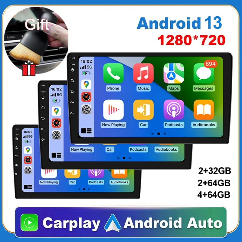 Android 13 Car Radio 64G Autoradio 7/9/10 inch Universal android 2 Din car radio GPS BT Central Multimedia Smart car systems