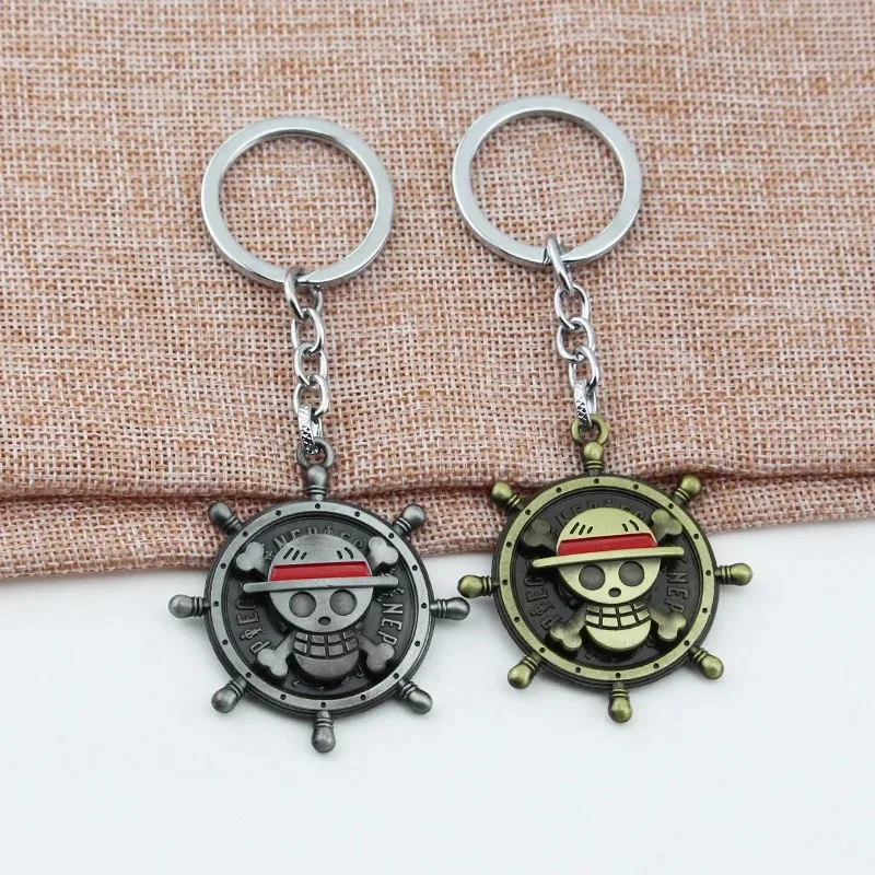 One Piece Metal Individual Keychains Cartoon Anime Action Figures Backpack Key Anime Decorate Boy Birthday Gifts Christmas Gifts