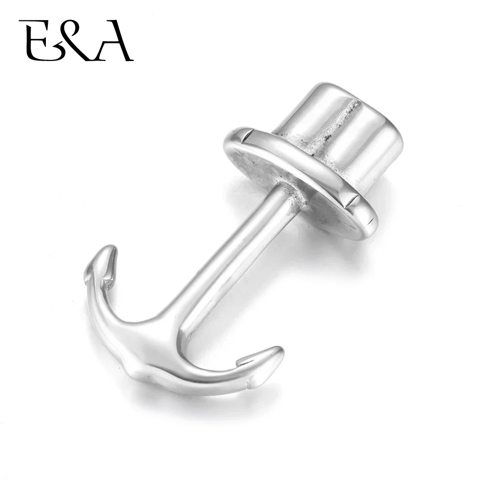 Stainless Steel Anchor Hooks Double Hole 5mm Bracelet Clasp Jewelry Making Finding DIY Supplies Metal Accessories Wholesale