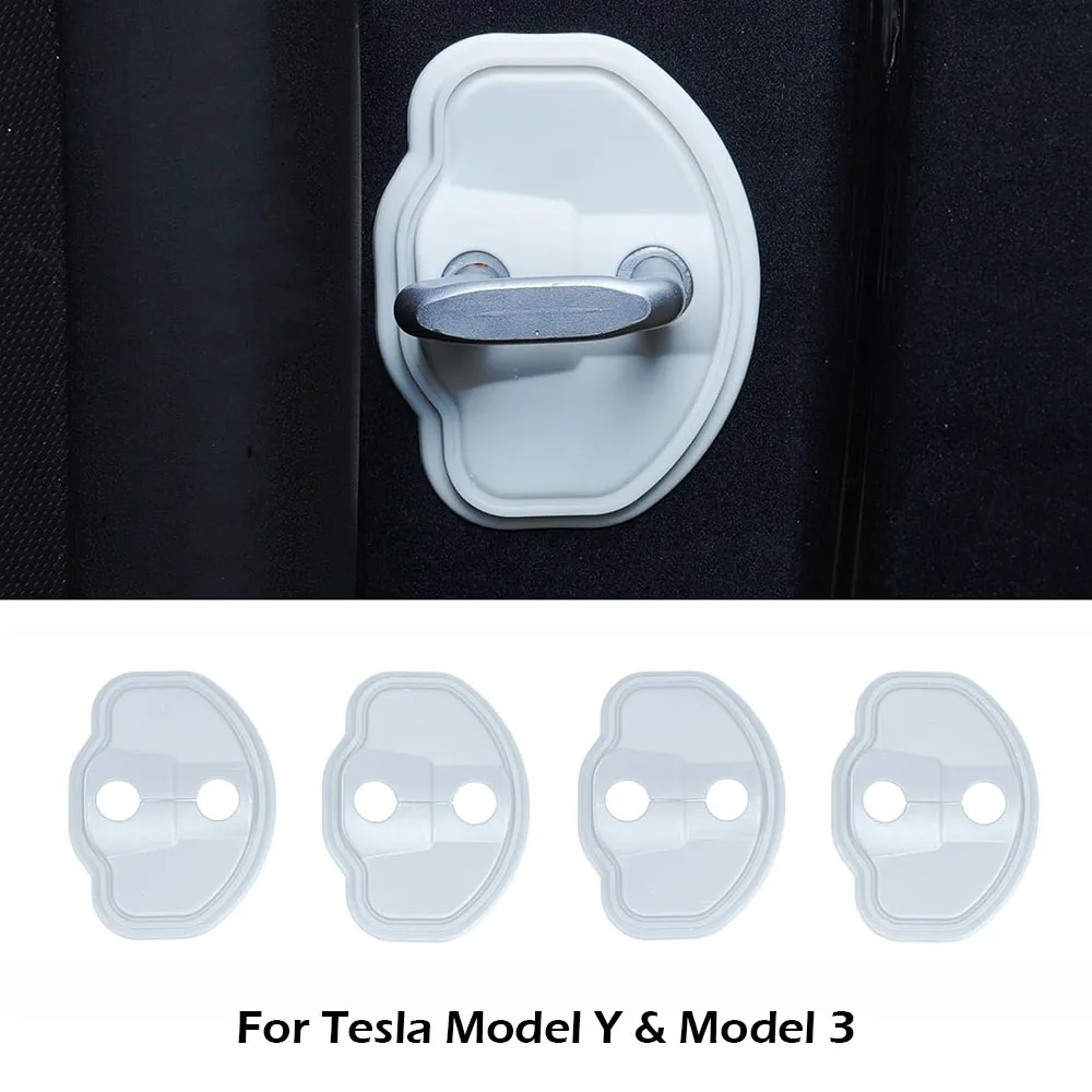 For 2017-2026 Tesla Model Y Juniper Model 3 Highland Door Lock Cover Protector Anti-Rust Door Striker Latches Stopper Covers