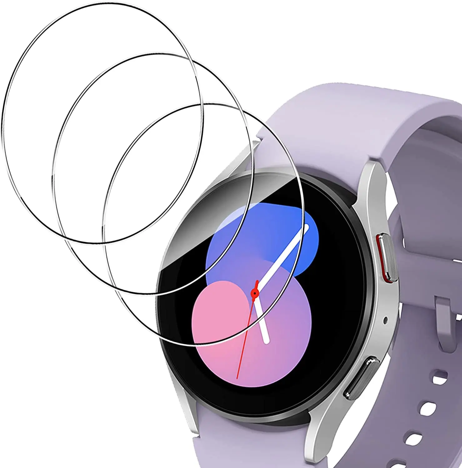 3Pcs Tempered Film For Samsung Galaxy Watch5 40mm 44mm Scratch Resistant Smart Watch Screen Protector For Galaxy Watch5 Pro 45mm