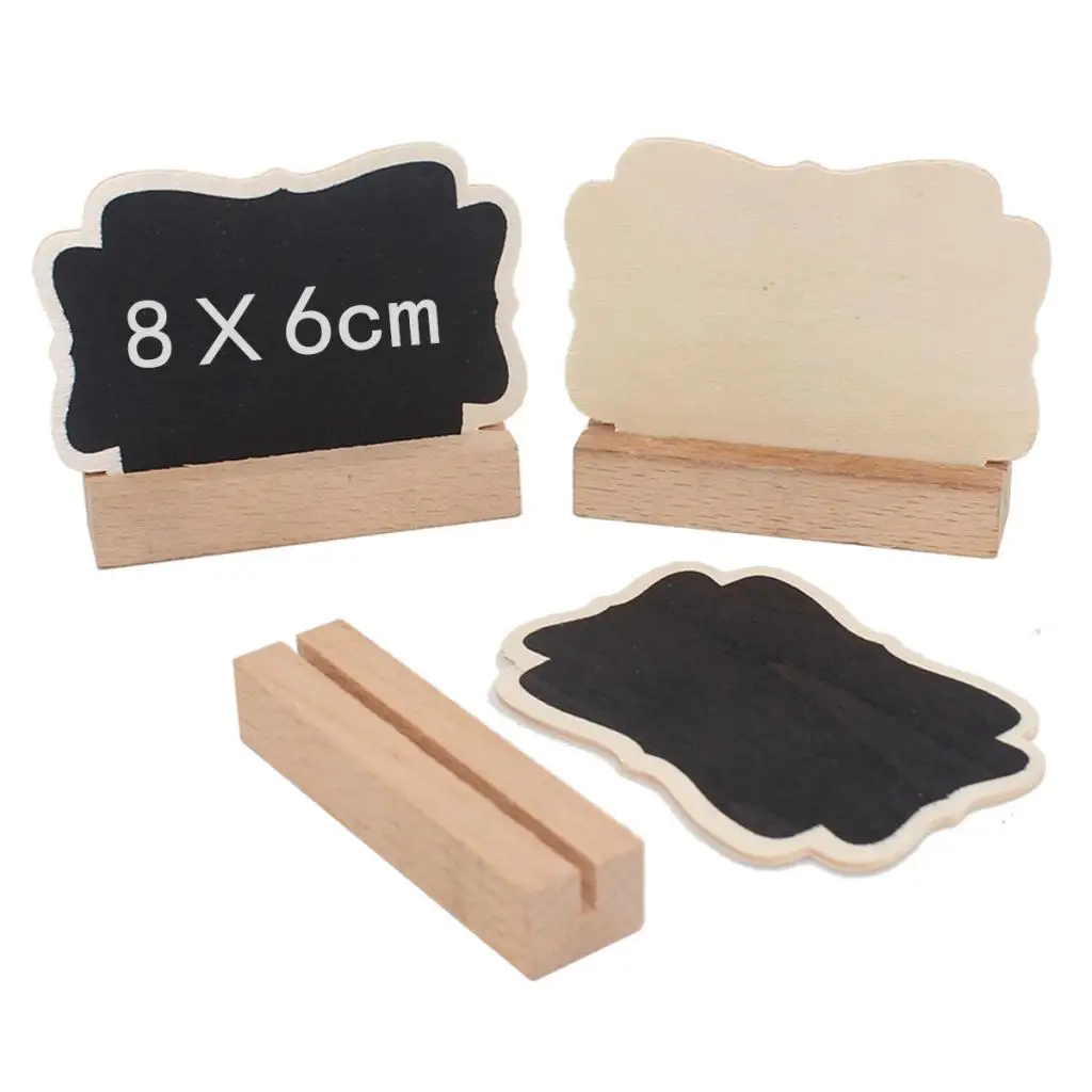 

Wood Message Blackboard Reusable Memo Chalkboard Mini Sign Wall Hanging Letter Board for Home Office Event Labeling