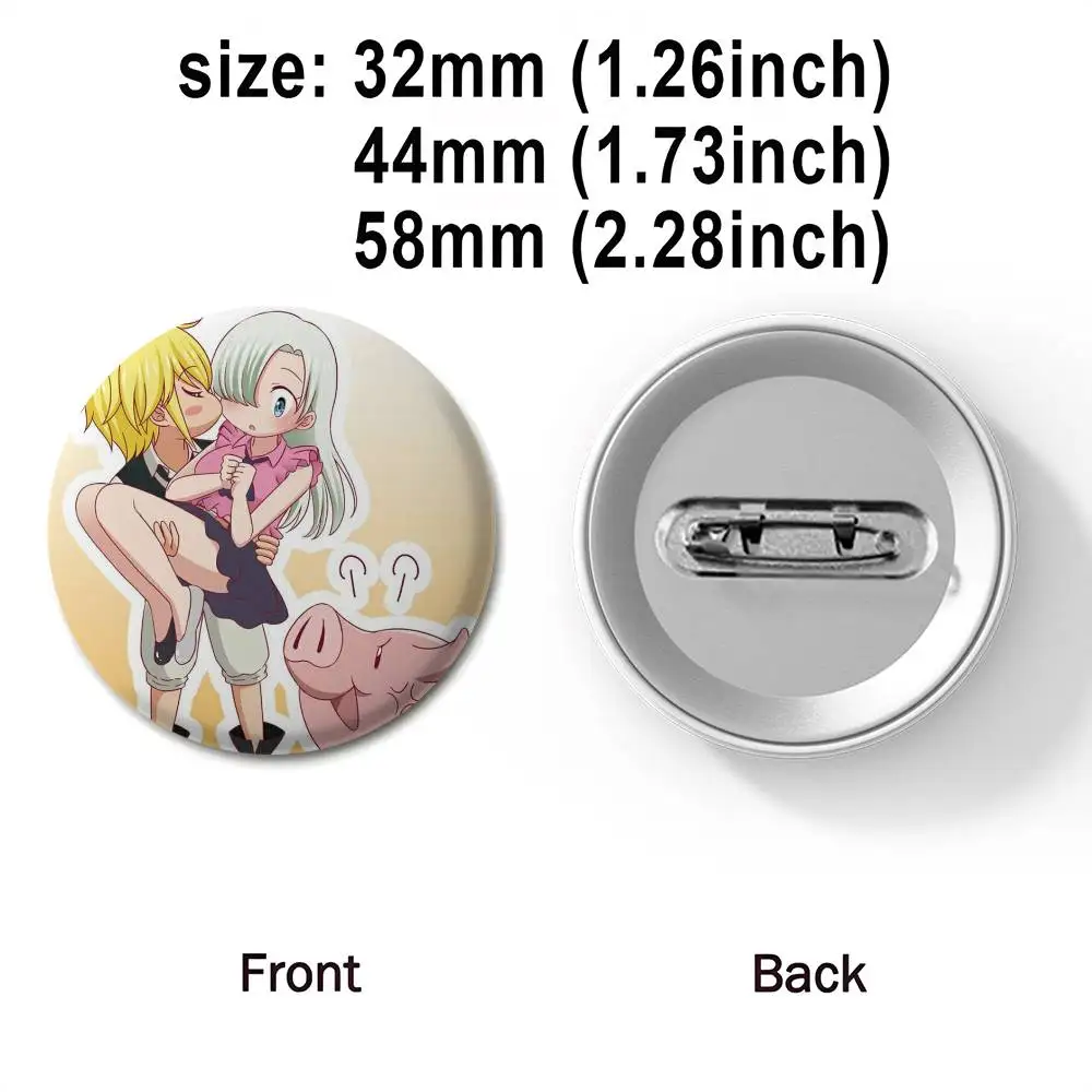 بارد S-سبعة D-الخطايا الميتة شارات مستديرة رائعة شارة دبابيس الإبداعية للملابس قبعة ظهره هدية اكسسوارات #5