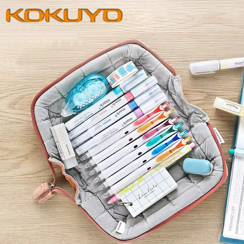 1 PC New Japan KOKUYO Multi-Function Pencil Case Cosmetic Case Large Capacity Back To School Kawaii Pencil Case Stationery