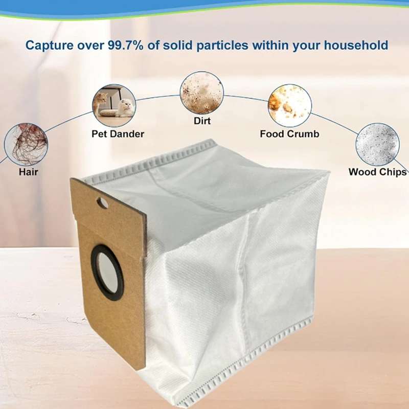 비오미 알파 3 프로/하이얼 11 로봇 진공 청소기용 먼지 봉투, 부직포 쓰레기 봉투 교체 액세서리