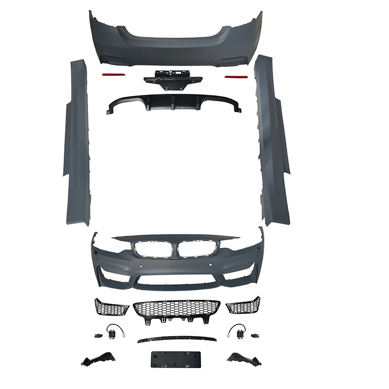2013-2020 F32 F33 F36 4 Series Body Kit, M4 Style Front Rear Bumper Perfect Fit Conversion Parts
