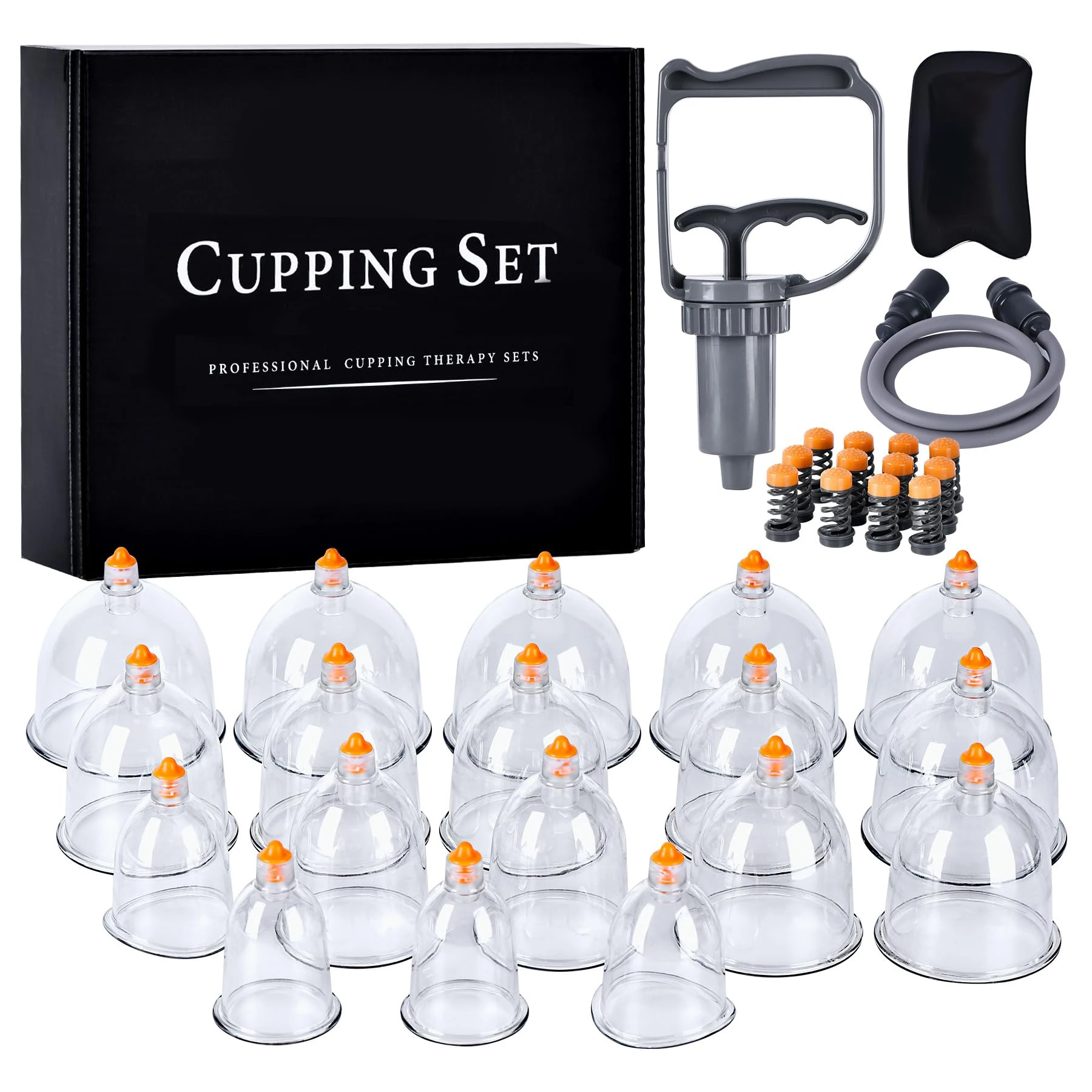 

Cupping Cup With Vacuum Pump -Cupping - High Quality Cupping (Set of 18 Cups) - FullBody Cupping -Cupping Set