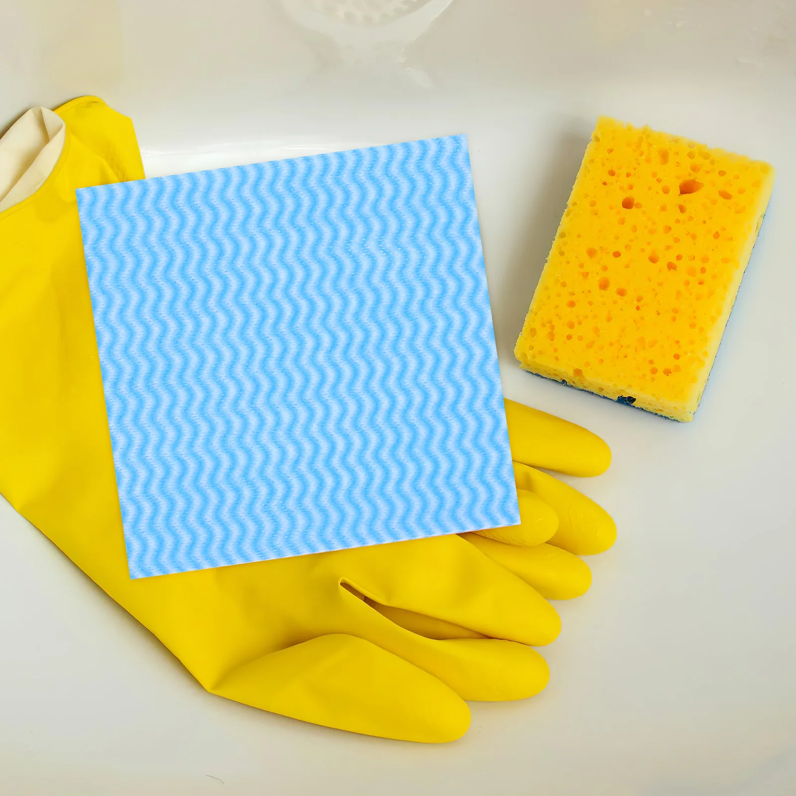 

50 Pcs Kitchen Cloths 30cm Rapid Reusable Dish Cloths Dry Red Design Dish Towels for Cleaning Grease Stains