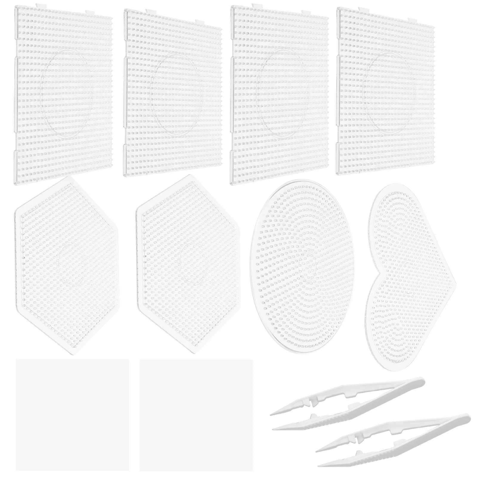 

1Set Large Fuse Beads Boards Plastic Pegboards Clear Shapes Puzzle DIY Craft Beads Board Template Creative Hobby Supplies