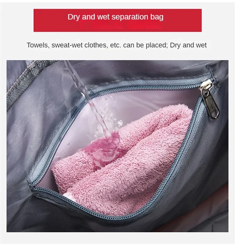 Bolsa de viaje de gran capacidad para mujer, bolsa de gimnasio para fin de semana, bolsas de lona para la noche con comp