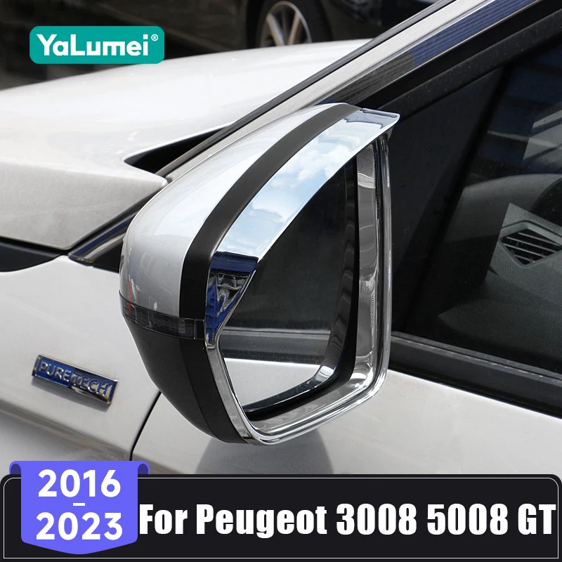 Für Peugeot 3008 5008 GT Hybrid 2016 2017 2018 2019 2020 2021 2022 2023 Auto-Rückspiegel Regenschutz-Abdeckung Zubehör