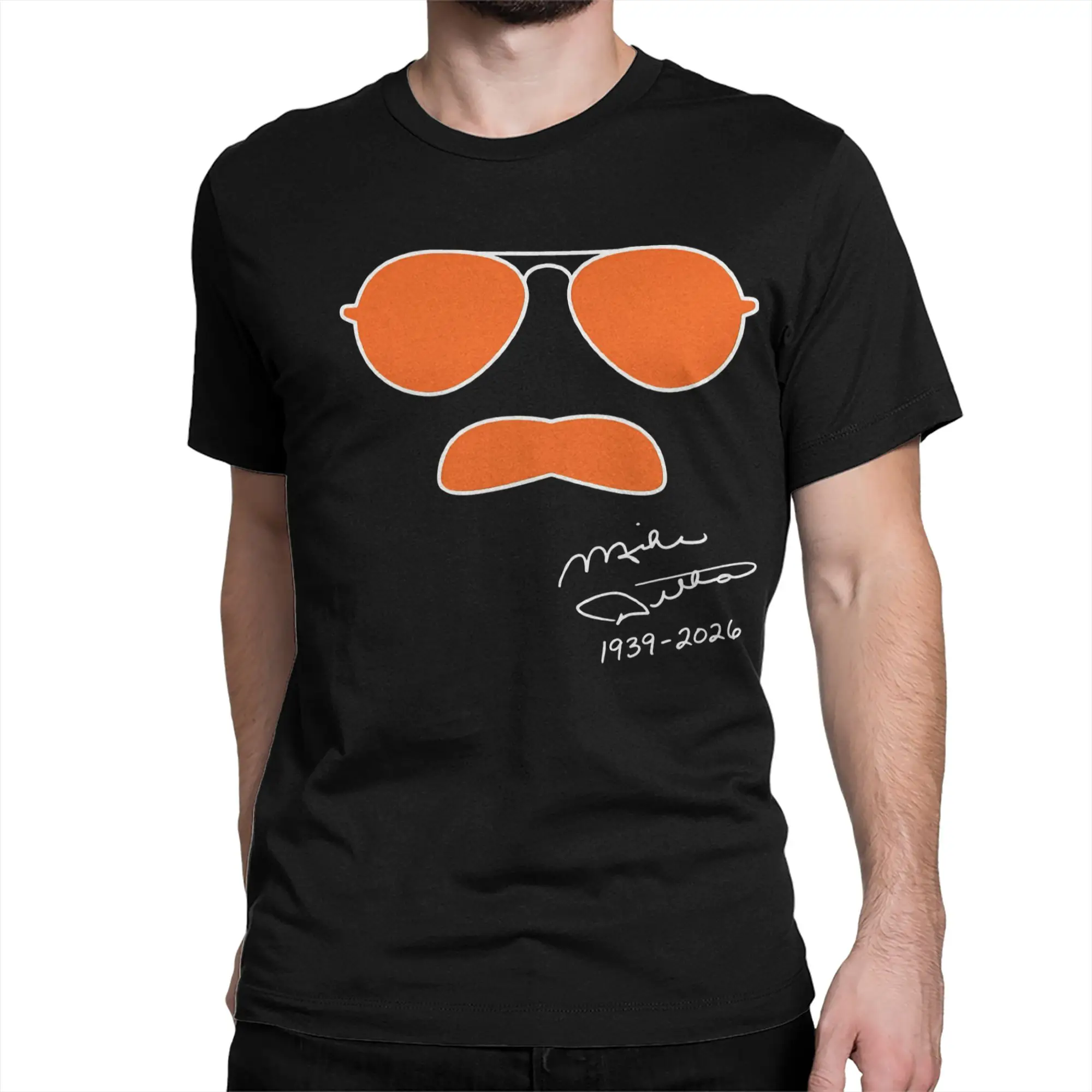 Men Women's Da-coach Aviators and Mustache T Shirt  Pure Cotton Clothing Short Sleeve Crew Neck Tee Shirt Gift Idea T-Shirt