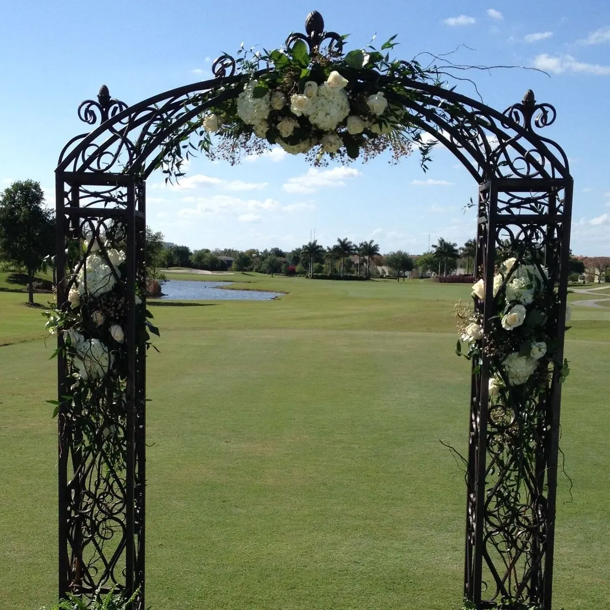 Metal Garden Gazebo Arch with Iron Pergola Crafts Optional Screens Waterproofed Powder Coated Arbor