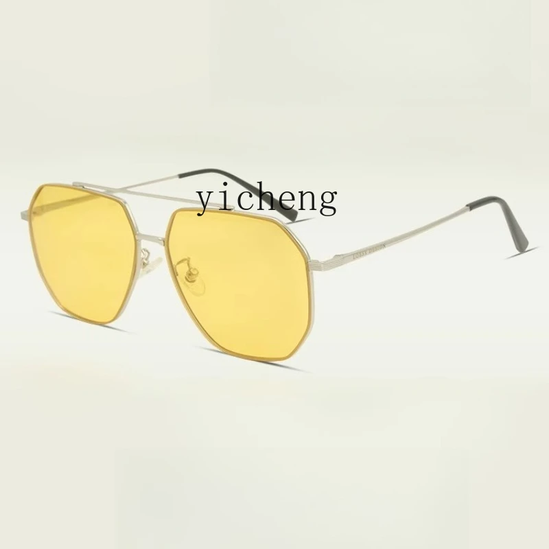 

TQQ summer night vision polarized sunglasses driving UV protection discoloration advanced yellow sunglasses