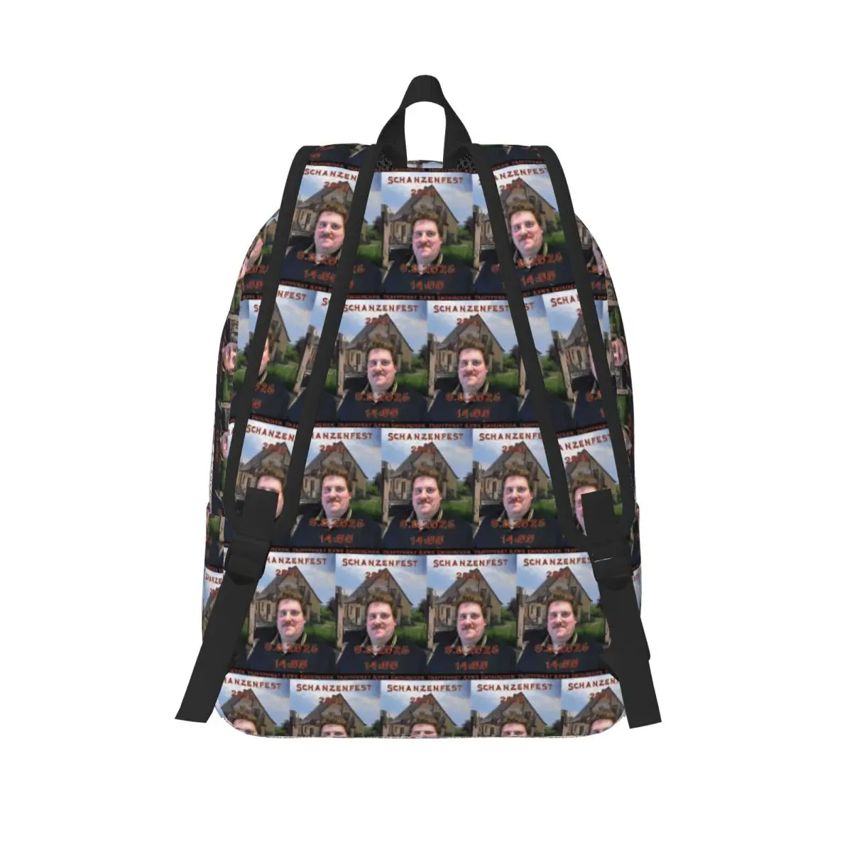 Drachenlord Poster - Schanzenfest Student Backpack School Bag Hiking Travel Daypack for Men Women Fashion Bookbag Shoulder Bags
