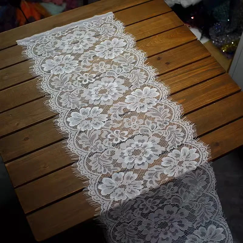 (3Meters/Lot) Lace Trim 27cm Lace Fabric Hand Made Sewing Craft DIY Lace Triming For Clothing Accessories