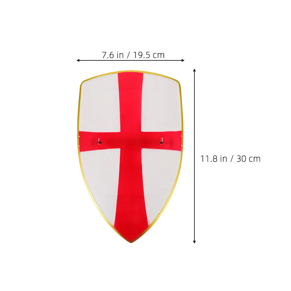 ชุดอุปกรณ์คอสเพลย์โล่อัศวินยุคกลางสำหรับเด็ก 3 ชิ้น อุปกรณ์ประกอบฉากสำหรับเล่นบทบาทสมมติในงานปาร์ตี้ ชุดอุปกรณ์เล่นบทบาทสมมติ โล่อัศวินยุคกลาง