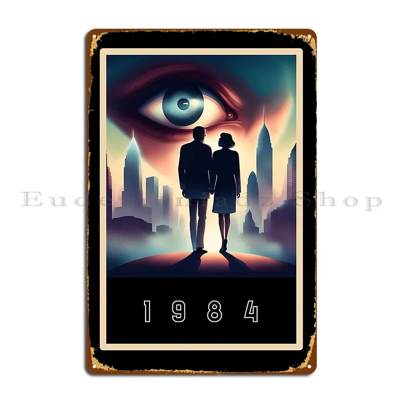 1984 George Orwell Literary Classics Book Themed Metal Signs Custom Pub Wall Mural Create Mural Tin Sign Poster