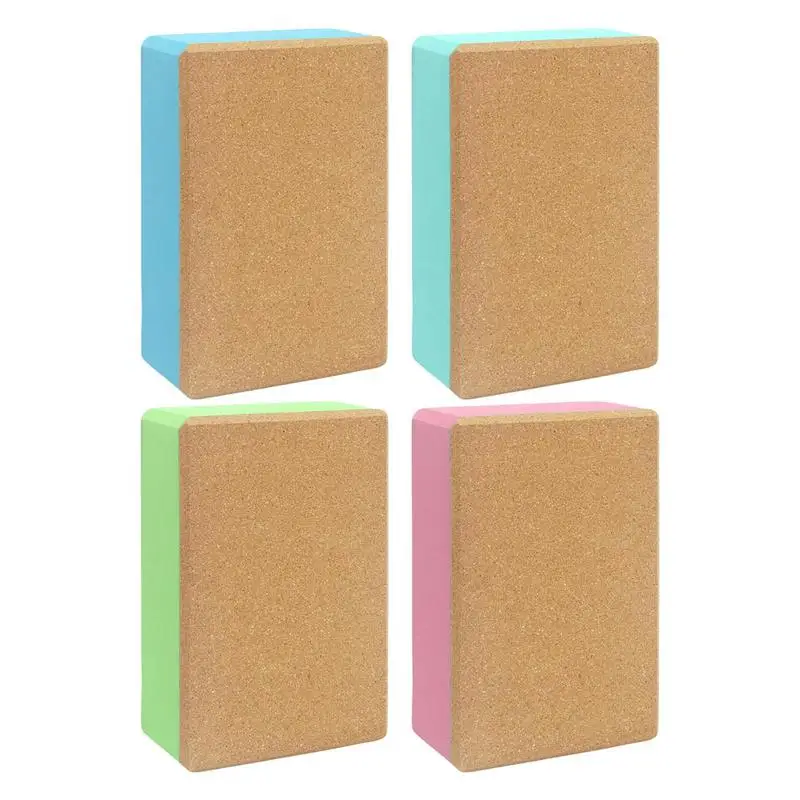 Cork Yoga Block Non Slip High Density Exercise Block Soft Portable Exercise Blocks Indoor & Outdoor Yoga Accessories for Home