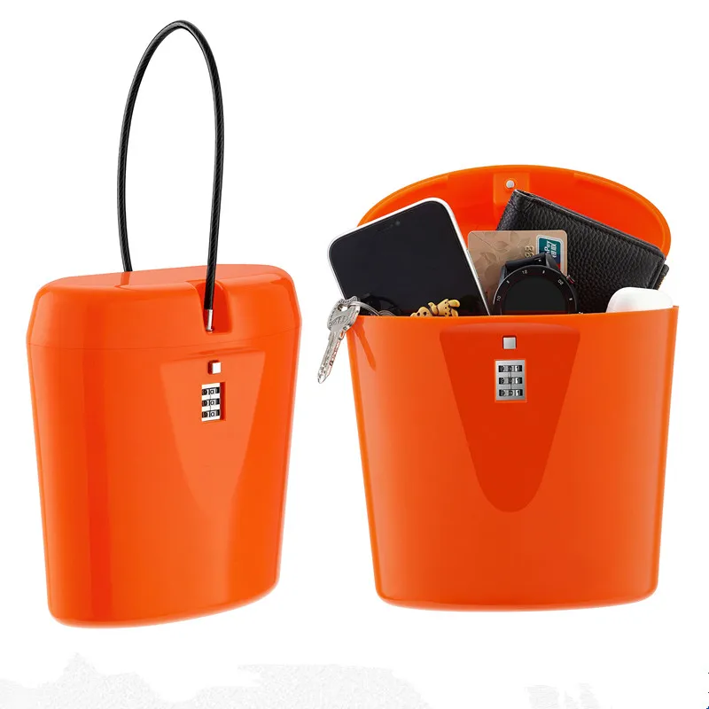 Outdoor Portable Anti-Theft Mobile Phone Wallet Key Storage Box Beach Bucket Plastic Beach Password Box