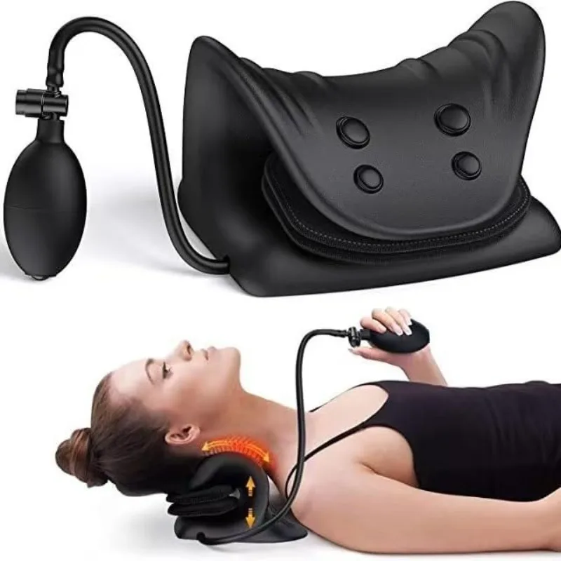 

Neck Massage Pillow Relaxer, Cervical Traction Device for TMJ Pain Relief and Cervical Spine Alignment, Neck Stretcher