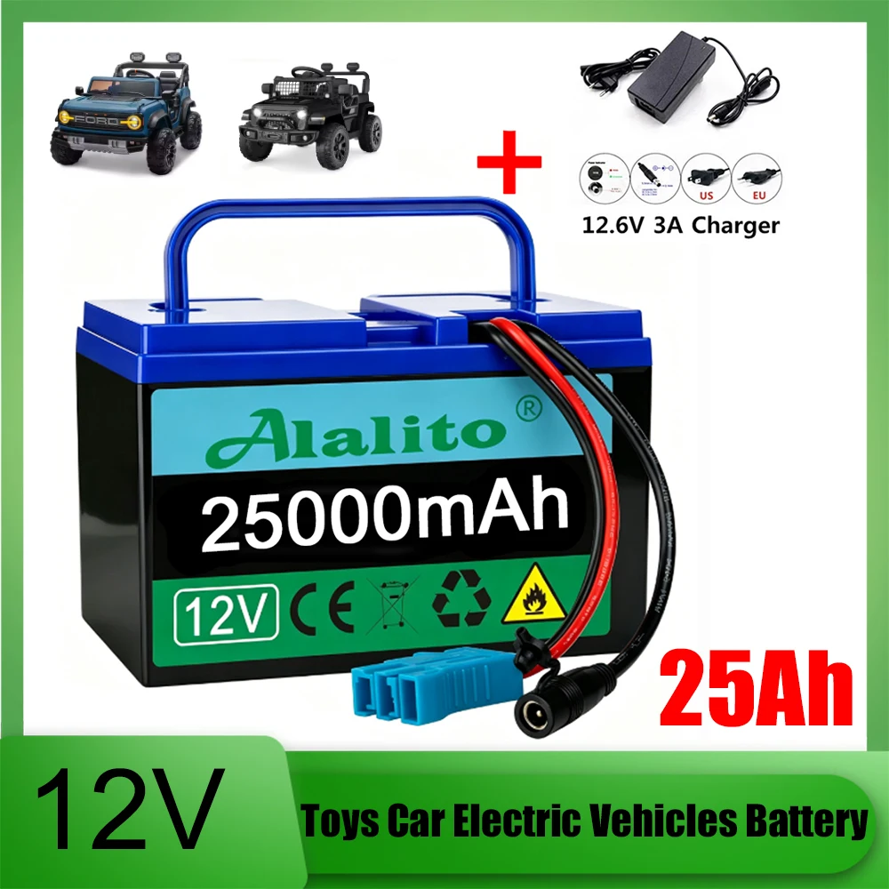

12V 25Ah Lithium Replacement Battery Compatible with Peg-Perego, Charger Included for John Deere Gator 12V Ride On Toys