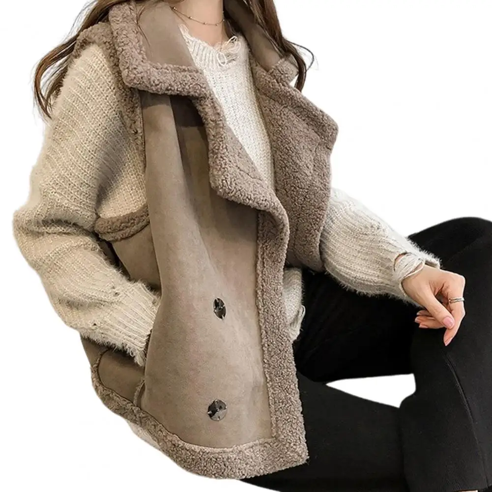 Frauen 2024 Herbst Winter Neue Weste Ärmellose Revers Zweireiher Casual Strickjacke Verdickt Samt Futter Weste Mantel