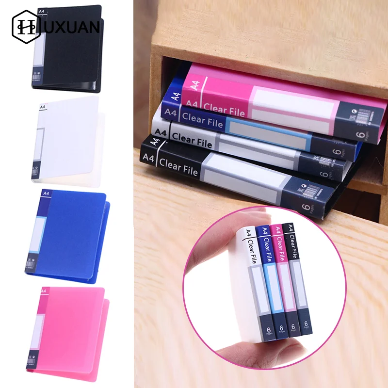 1:12 Dollhouse Miniature Simulation File Book Folder Binder Furniture Home Model Decor Toy Doll House Accessories