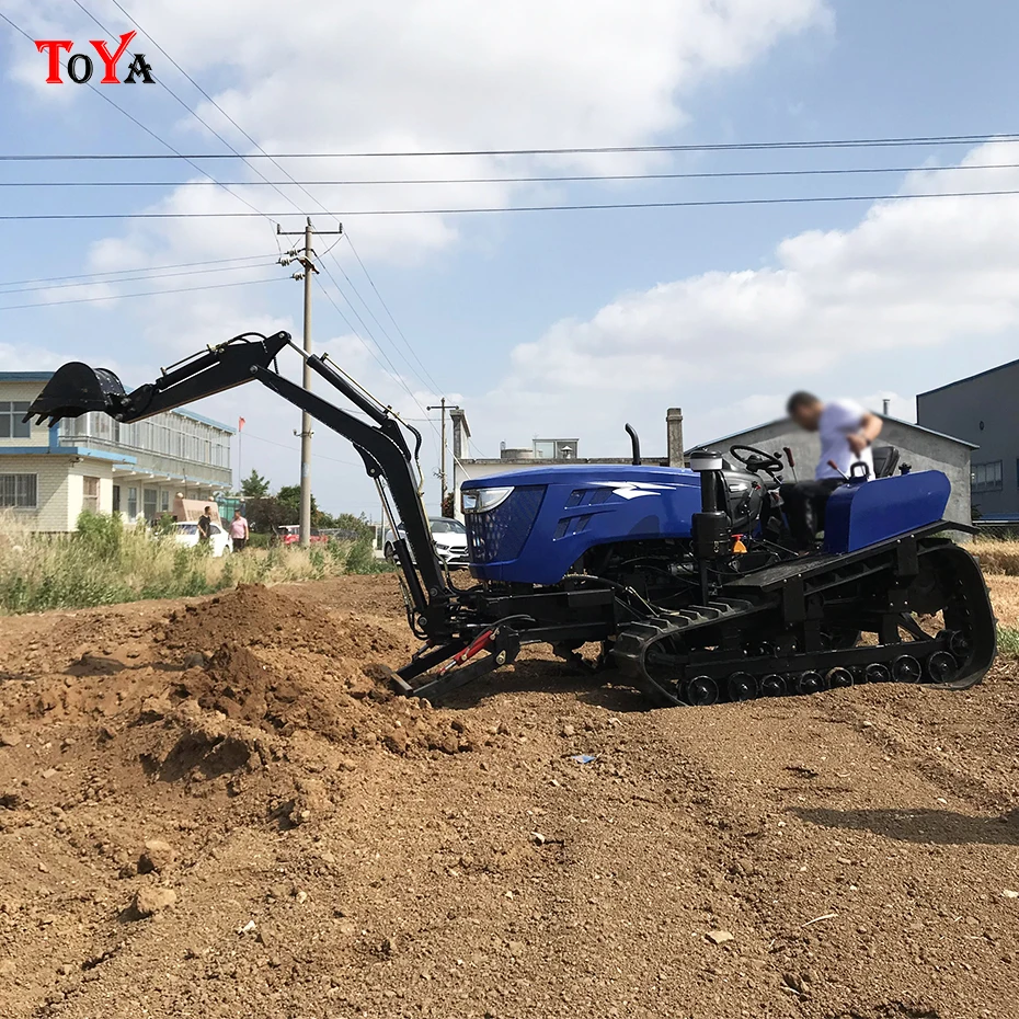 High horsepower 80hp 100hp track tractor rotary tiller multifunctional water and drought digging and plowing customized