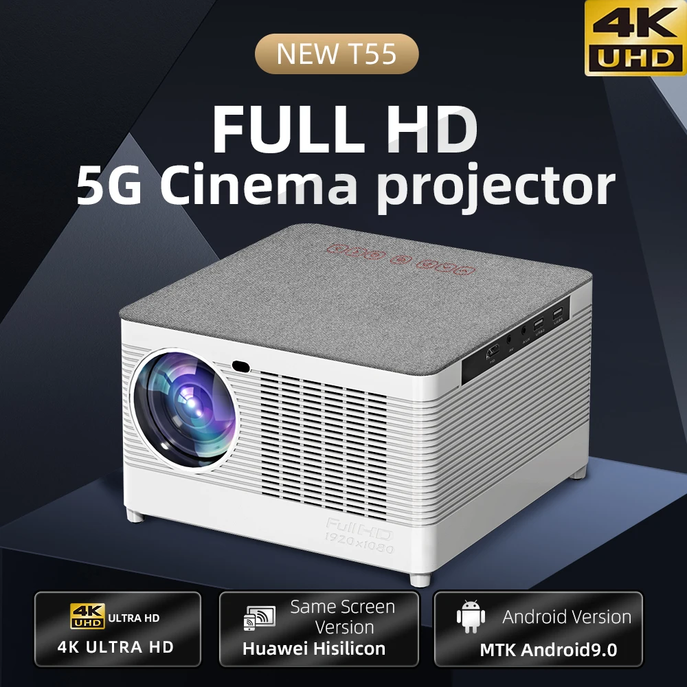 Wanbo T6 MAX Projector 4K 1080P Android 9.0 Mini Projector 550ANSI