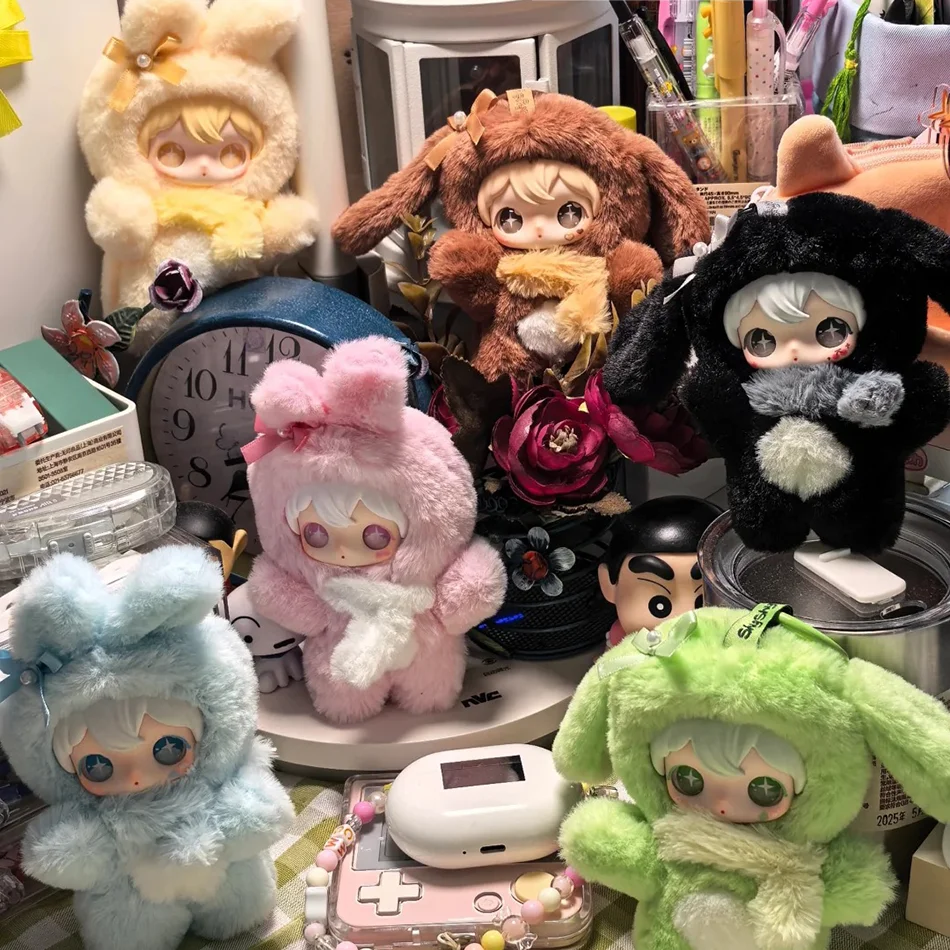 Ayor brinquedos coelho brilhante caixa cega de vinil-pingente de jogo na moda bonito shyshyshy série mundial colecionável para meninas presente de aniversário