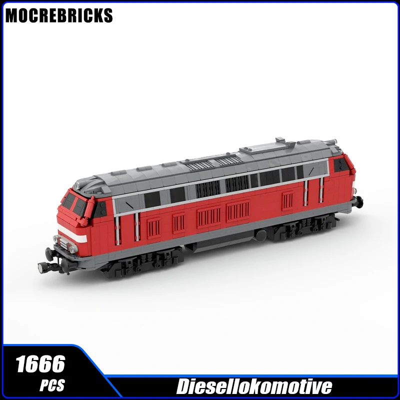 MOC-109292 City Railway Diesel Locomotive DB BR 218 Building Block Assembly Model Brick Children's Toy Christmas Gifts