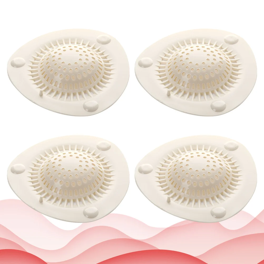 

4Pcs Durable Silicone Floor Drain Cover Suction Cup Sink Strainer Hair Catcher Kitchen Bathroom Shower Stopper Filter