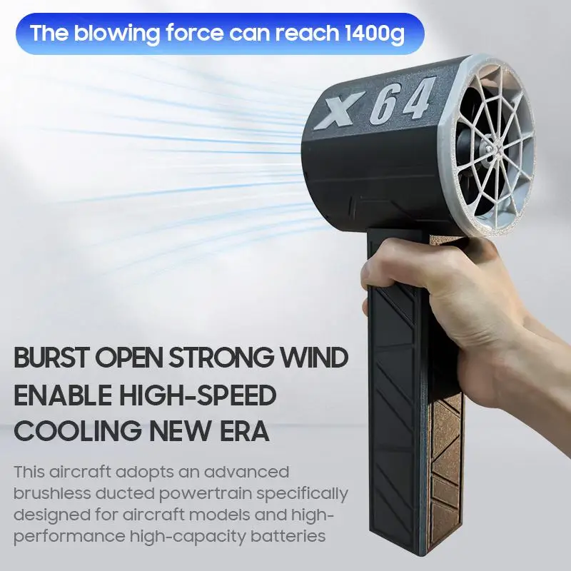 X64 Violent Car Fan Industrial Turbo Fan Handheld Electric Blower Adjustable Wind Speed Air Blower for Car Cleaning Drying