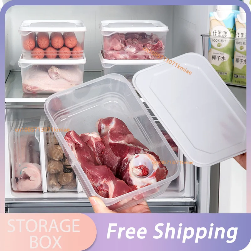 Refrigerator Storage Box Frozen Fresh Keeping Sealed Without Odor Microwave Oven Heatable Food Crisper Storage Container Kitchen